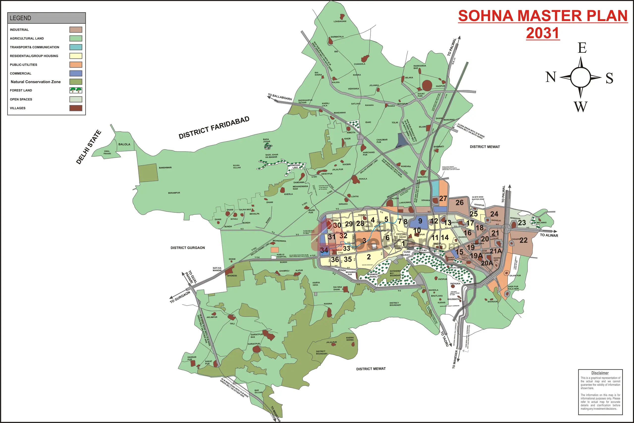 Sohna Master Plan plot map