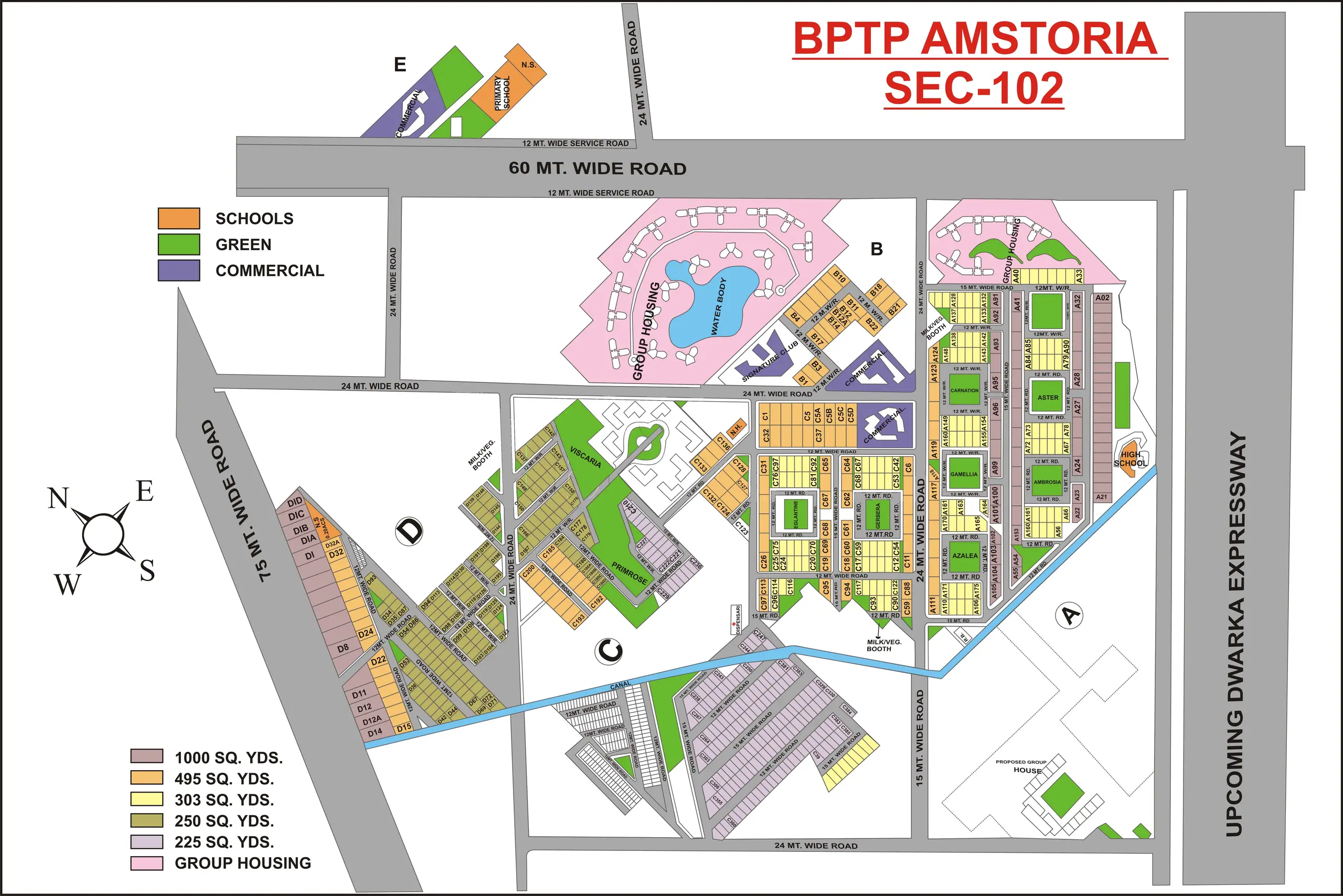 BPTP Amstoria plot map, Gurugram