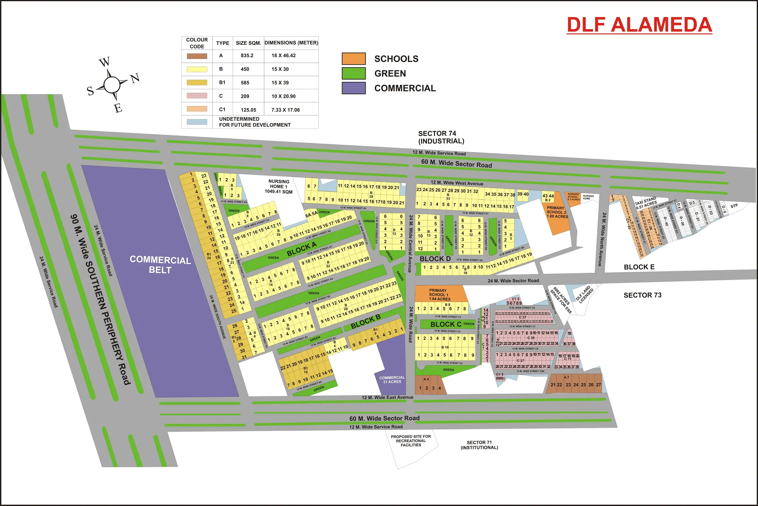 DLF Alameda plot map, Gurugram