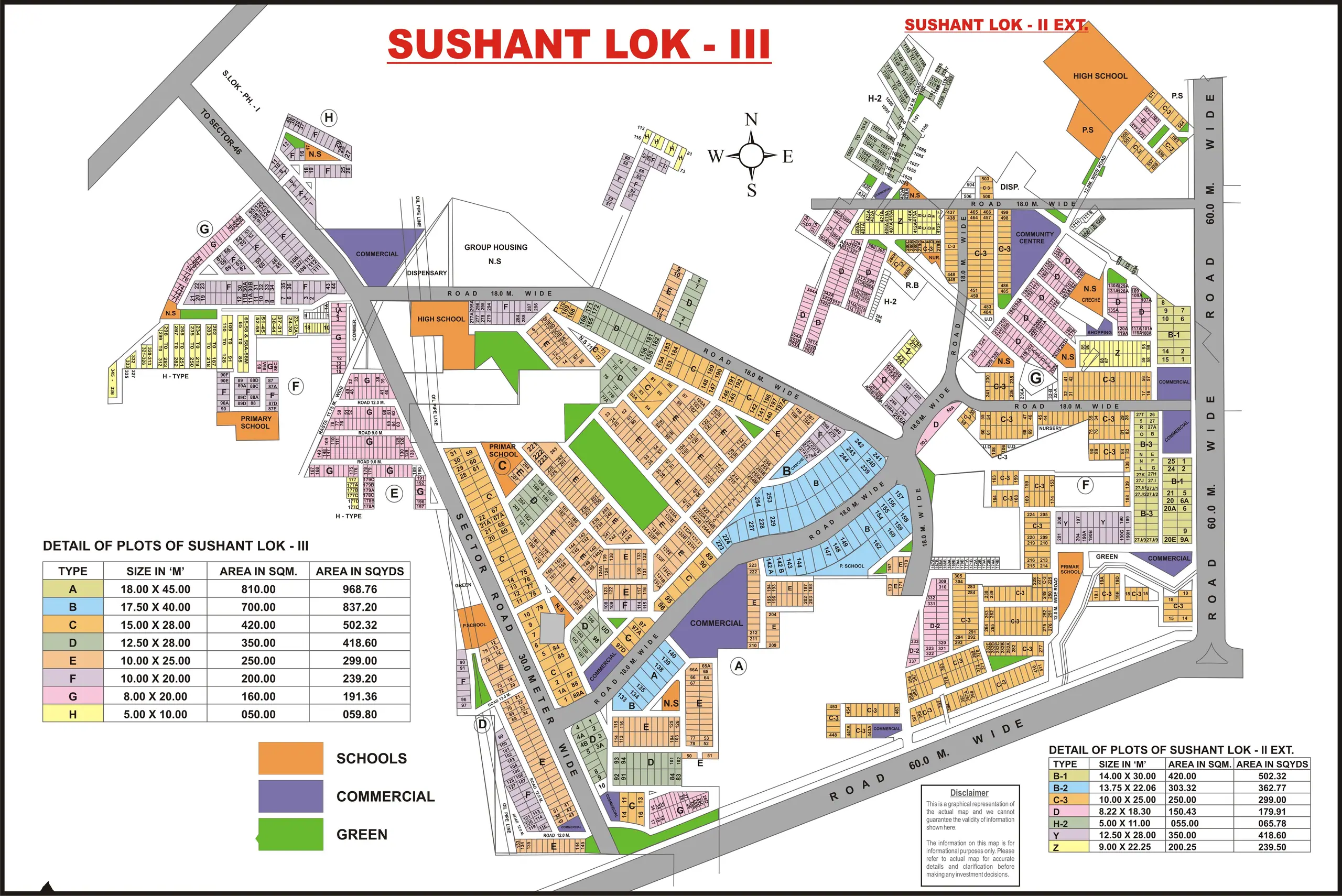 Sushant Lok 3 plot map, Gurugram