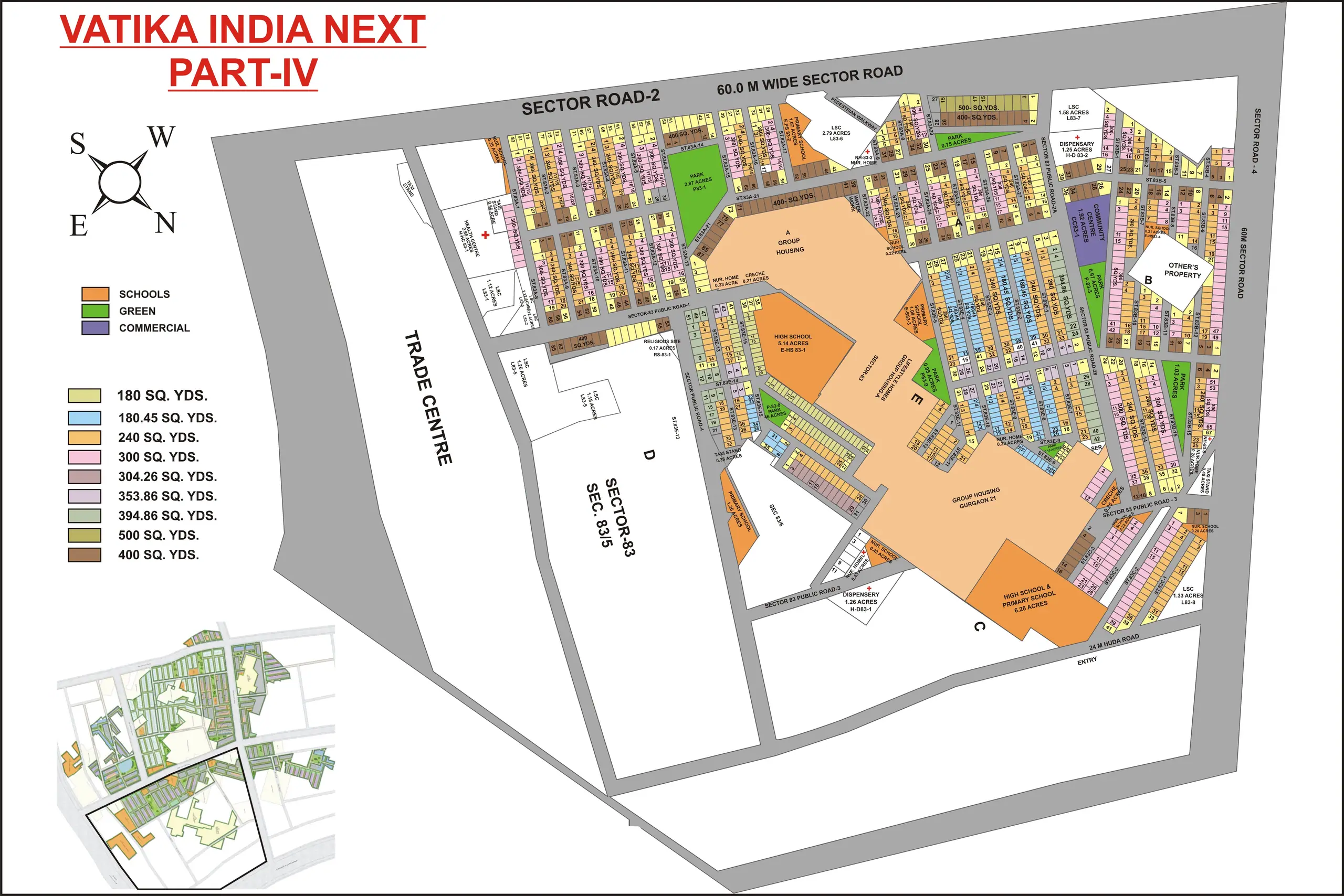 Vatika India Next 4 plot map, Gurugram
